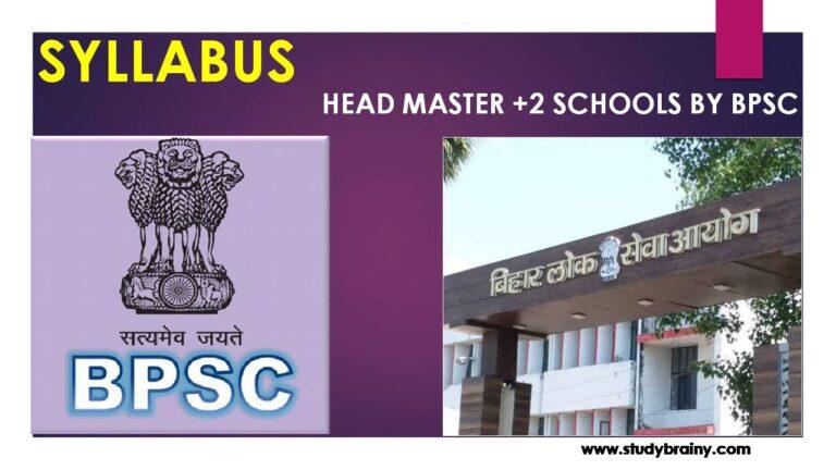 SYLLABUS BPSC HM